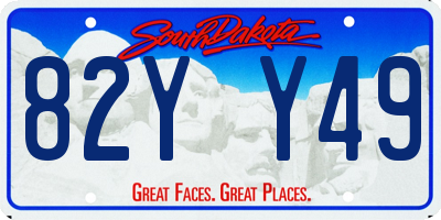SD license plate 82YY49