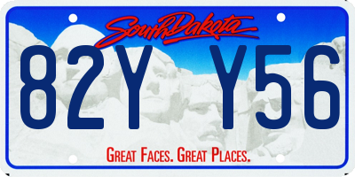 SD license plate 82YY56