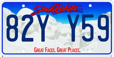 SD license plate 82YY59
