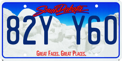 SD license plate 82YY60