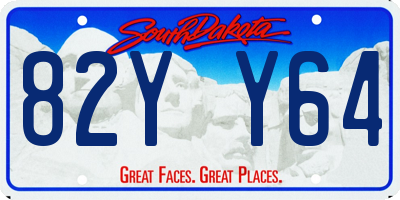 SD license plate 82YY64