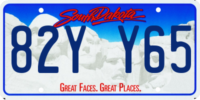 SD license plate 82YY65