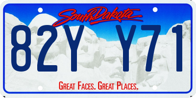SD license plate 82YY71