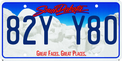 SD license plate 82YY80
