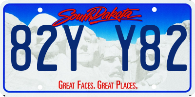 SD license plate 82YY82