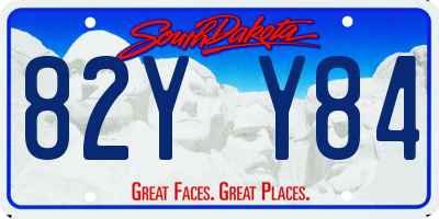SD license plate 82YY84