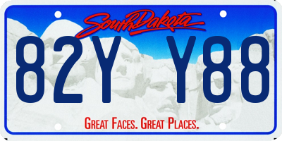 SD license plate 82YY88