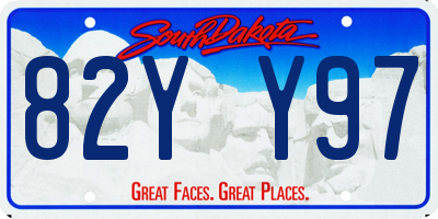 SD license plate 82YY97