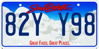 SD license plate 82YY98