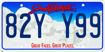 SD license plate 82YY99