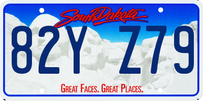 SD license plate 82YZ79