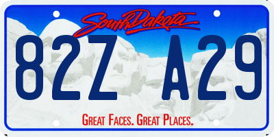 SD license plate 82ZA29