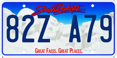 SD license plate 82ZA79
