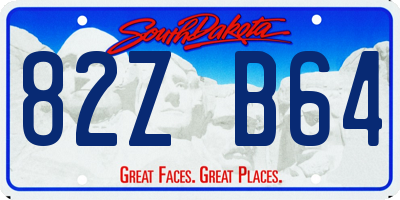 SD license plate 82ZB64