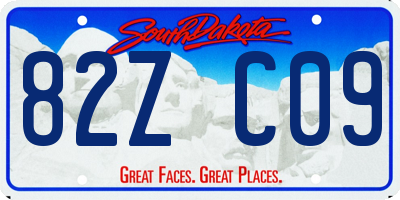 SD license plate 82ZC09