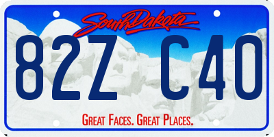 SD license plate 82ZC40