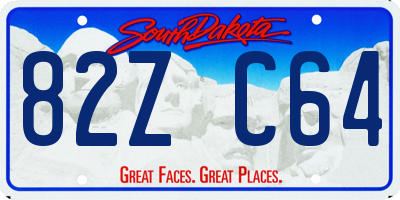 SD license plate 82ZC64