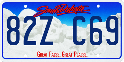 SD license plate 82ZC69