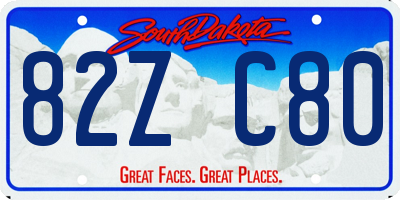 SD license plate 82ZC80