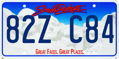 SD license plate 82ZC84