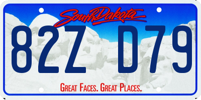SD license plate 82ZD79