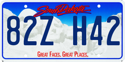 SD license plate 82ZH42