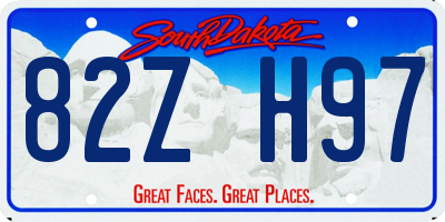 SD license plate 82ZH97