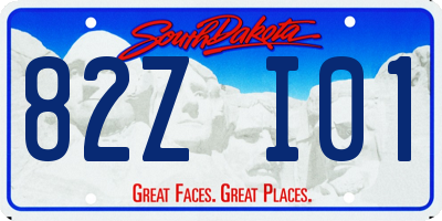 SD license plate 82ZI01