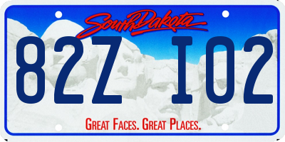 SD license plate 82ZI02