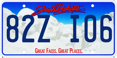 SD license plate 82ZI06