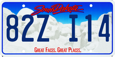 SD license plate 82ZI14