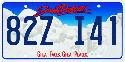 SD license plate 82ZI41