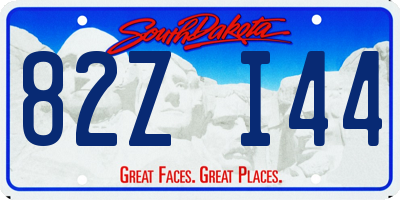 SD license plate 82ZI44