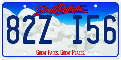SD license plate 82ZI56