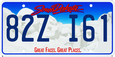 SD license plate 82ZI61