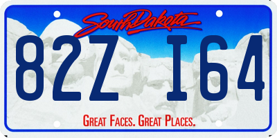 SD license plate 82ZI64