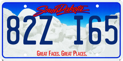 SD license plate 82ZI65