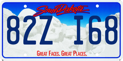 SD license plate 82ZI68