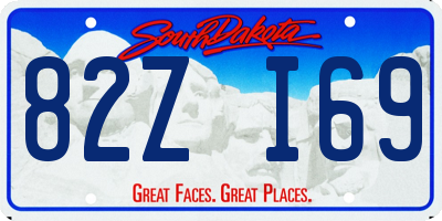 SD license plate 82ZI69