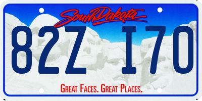 SD license plate 82ZI70