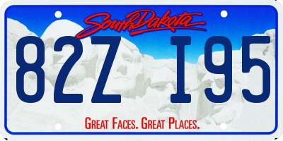 SD license plate 82ZI95