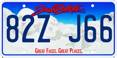 SD license plate 82ZJ66
