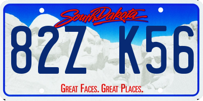 SD license plate 82ZK56