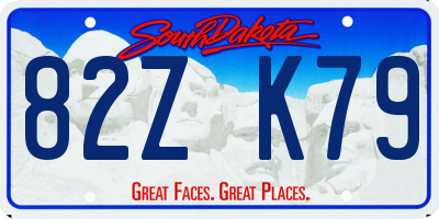 SD license plate 82ZK79
