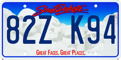 SD license plate 82ZK94