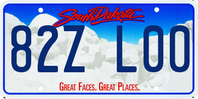 SD license plate 82ZL00