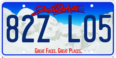 SD license plate 82ZL05