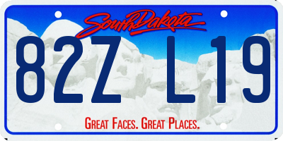 SD license plate 82ZL19