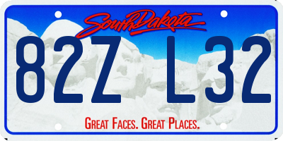 SD license plate 82ZL32