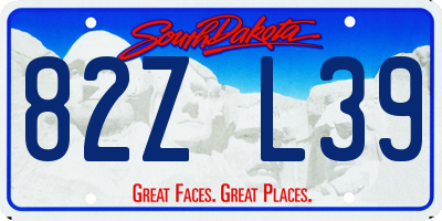 SD license plate 82ZL39